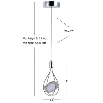 Orion Adjustable Modern Integrated Cluster LED Metal Pendant - JONATHAN Y
